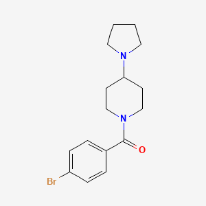 molecular formula C16H21BrN2O B7871730 (4-Bromophenyl)(4-(pyrrolidin-1-yl)piperidin-1-yl)methanone 