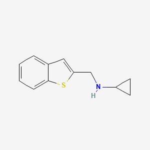 molecular formula C12H13NS B7871748 Benzo[b]thiophen-2-ylmethylcyclopropylamine 