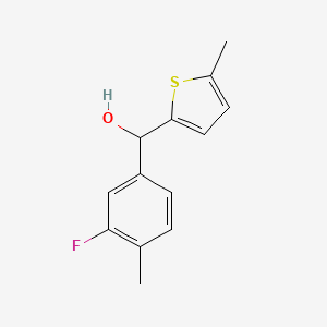 molecular formula C13H13FOS B7871771 3-Fluoro-4-methylphenyl-(5-methyl-2-thienyl)methanol 