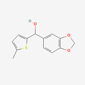 molecular formula C13H12O3S B7871781 3,4-(Methylenedioxy)phenyl-(5-methyl-2-thienyl)methanol 