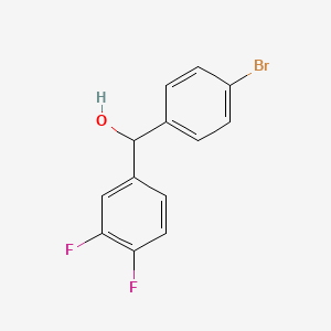 molecular formula C13H9BrF2O B7871786 (4-Bromophenyl)(3,4-difluorophenyl)methanol 