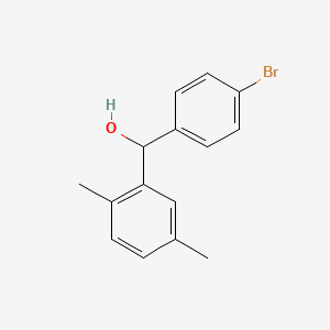 molecular formula C15H15BrO B7871791 (4-Bromophenyl)(2,5-dimethylphenyl)methanol 
