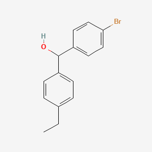 molecular formula C15H15BrO B7871795 (4-Bromophenyl)(4-ethylphenyl)methanol 