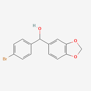 molecular formula C14H11BrO3 B7871811 Benzo[d][1,3]dioxol-5-yl(4-bromophenyl)methanol 