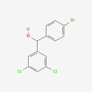molecular formula C13H9BrCl2O B7871812 (4-Bromophenyl)(3,5-dichlorophenyl)methanol 