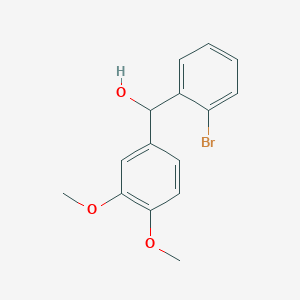 molecular formula C15H15BrO3 B7871819 (2-Bromophenyl)(3,4-dimethoxyphenyl)methanol CAS No. 60081-03-0