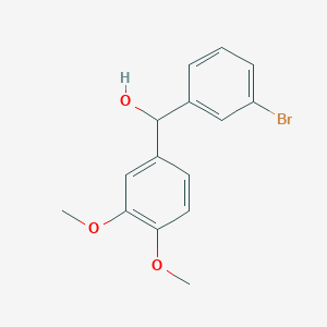 molecular formula C15H15BrO3 B7871820 (3-Bromophenyl)(3,4-dimethoxyphenyl)methanol 