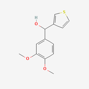 molecular formula C13H14O3S B7871828 (3,4-Dimethoxyphenyl)(thiophen-3-yl)methanol 