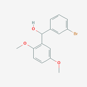molecular formula C15H15BrO3 B7871875 (3-Bromophenyl)(2,5-dimethoxyphenyl)methanol 