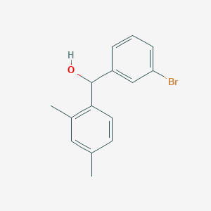 molecular formula C15H15BrO B7871963 (3-Bromophenyl)(2,4-dimethylphenyl)methanol 