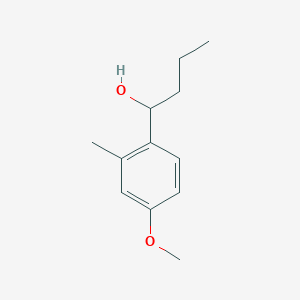 molecular formula C12H18O2 B7871998 1-(4-Methoxy-2-methylphenyl)butan-1-ol 