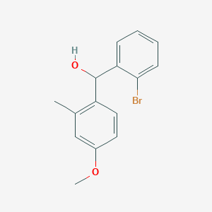 molecular formula C15H15BrO2 B7872005 (2-Bromophenyl)(4-methoxy-2-methylphenyl)methanol 