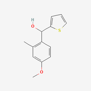 molecular formula C13H14O2S B7872015 (4-Methoxy-2-methylphenyl)(thiophen-2-yl)methanol 