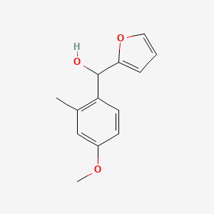 molecular formula C13H14O3 B7872029 2-Furyl-(4-methoxy-2-methylphenyl)methanol 