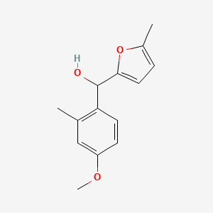 molecular formula C14H16O3 B7872037 (4-Methoxy-2-methylphenyl)(5-methylfuran-2-yl)methanol 