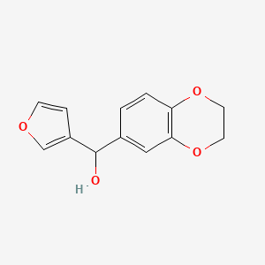 molecular formula C13H12O4 B7872048 3,4-(Ethylenedioxy)phenyl-(3-furyl)methanol 