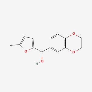 molecular formula C14H14O4 B7872064 3,4-(Ethylenedioxy)phenyl-(5-methyl-2-furyl)methanol 