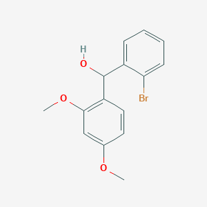 molecular formula C15H15BrO3 B7872106 (2-Bromophenyl)(2,4-dimethoxyphenyl)methanol 