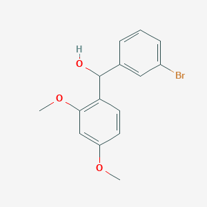 molecular formula C15H15BrO3 B7872111 (3-Bromophenyl)(2,4-dimethoxyphenyl)methanol 