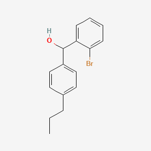 molecular formula C16H17BrO B7872265 (2-Bromophenyl)(4-propylphenyl)methanol 