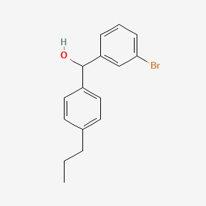 molecular formula C16H17BrO B7872272 (3-Bromophenyl)(4-propylphenyl)methanol 