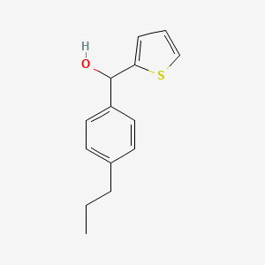 molecular formula C14H16OS B7872277 4-n-Propylphenyl-(2-thienyl)methanol 