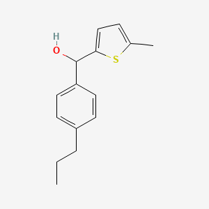 molecular formula C15H18OS B7872278 5-Methyl-2-thienyl-(4-n-propylphenyl)methanol 