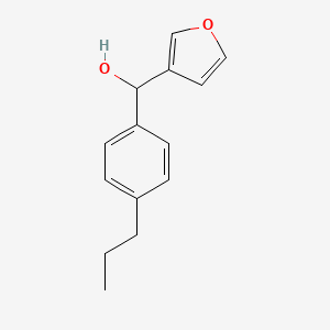 molecular formula C14H16O2 B7872279 Furan-3-yl(4-propylphenyl)methanol 