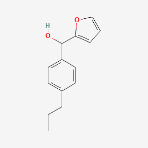 molecular formula C14H16O2 B7872280 Furan-2-yl(4-propylphenyl)methanol 