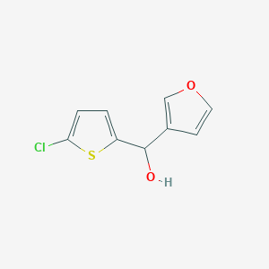 molecular formula C9H7ClO2S B7872303 2-Chloro-5-thienyl-(3-furyl)methanol 