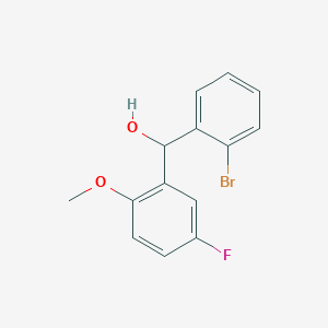 molecular formula C14H12BrFO2 B7872323 (2-Bromophenyl)(5-fluoro-2-methoxyphenyl)methanol 