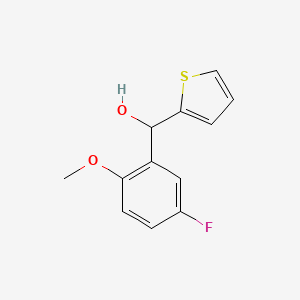 molecular formula C12H11FO2S B7872334 3-Fluoro-6-methoxyphenyl-(2-thienyl)methanol 