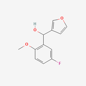 molecular formula C12H11FO3 B7872347 (5-Fluoro-2-methoxyphenyl)(furan-3-yl)methanol 