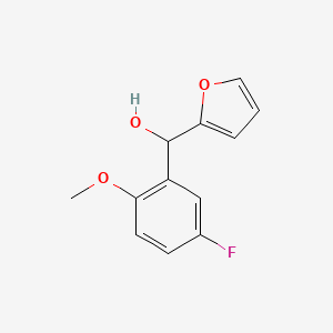 molecular formula C12H11FO3 B7872350 3-Fluoro-6-methoxyphenyl-(2-furyl)methanol 