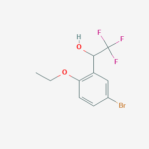 molecular formula C10H10BrF3O2 B7872391 1-(5-Bromo-2-ethoxyphenyl)-2,2,2-trifluoroethan-1-ol 