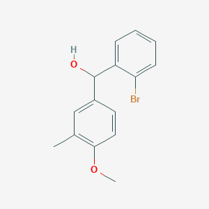 molecular formula C15H15BrO2 B7872405 (2-Bromophenyl)(4-methoxy-3-methylphenyl)methanol 