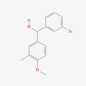 molecular formula C15H15BrO2 B7872413 (3-Bromophenyl)(4-methoxy-3-methylphenyl)methanol 