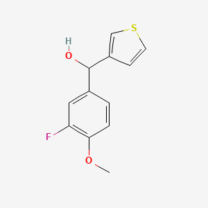 molecular formula C12H11FO2S B7872445 3-Fluoro-4-methoxyphenyl-(3-thienyl)methanol 
