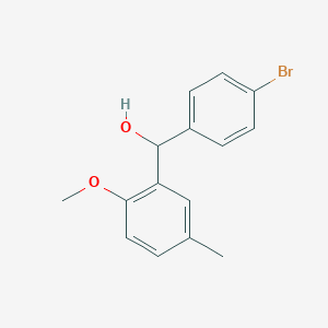 molecular formula C15H15BrO2 B7872478 (4-Bromophenyl)(2-methoxy-5-methylphenyl)methanol 