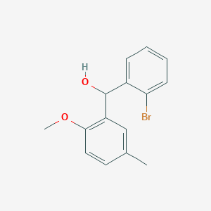 molecular formula C15H15BrO2 B7872482 (2-Bromophenyl)(2-methoxy-5-methylphenyl)methanol 