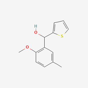 molecular formula C13H14O2S B7872490 (2-Methoxy-5-methylphenyl)(thiophen-2-yl)methanol 