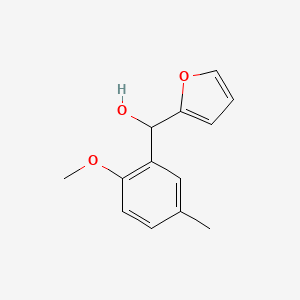 molecular formula C13H14O3 B7872499 2-Furyl-(2-methoxy-5-methylphenyl)methanol 