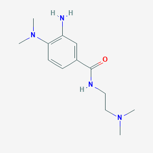 molecular formula C13H22N4O B7872515 3-amino-4-(dimethylamino)-N-[2-(dimethylamino)ethyl]benzamide 