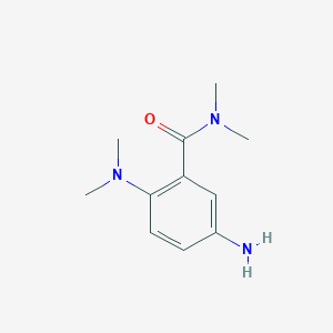 molecular formula C11H17N3O B7872518 5-amino-2-(dimethylamino)-N,N-dimethylbenzamide 