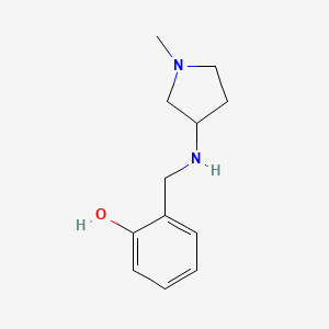 molecular formula C12H18N2O B7872528 2-{[(1-Methylpyrrolidin-3-yl)amino]methyl}phenol 