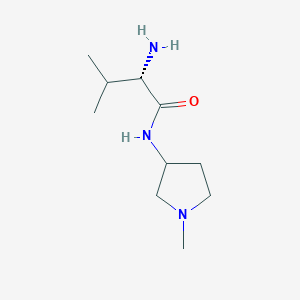 molecular formula C10H21N3O B7872549 (S)-2-Amino-3-methyl-N-(1-methyl-pyrrolidin-3-yl)-butyramide 