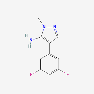 molecular formula C10H9F2N3 B7872611 4-(3,5-Difluorophenyl)-1-methyl-1H-pyrazol-5-amine 