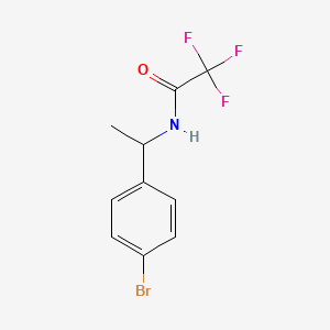 molecular formula C10H9BrF3NO B7872625 (R)-N-[1-(4-Bromo-phenyl)-ethyl]-2,2,2-trifluoro-acetamide 