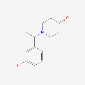molecular formula C13H16FNO B7872647 1-(1-(3-Fluorophenyl)ethyl)piperidin-4-one 