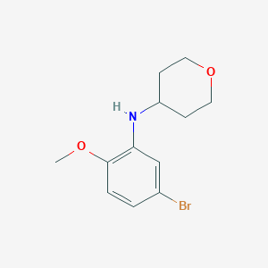 molecular formula C12H16BrNO2 B7872655 N-(5-Bromo-2-methoxyphenyl)tetrahydro-2H-pyran-4-amine 